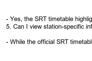 SRT 시간표